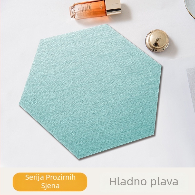 Šesterokutni tekstilni samoljepljivi zidni ukras za pozadinu blagovaonice i spavaće sobe, otporan na plijesan, otporan na udarce, 3D mekani zidni panel