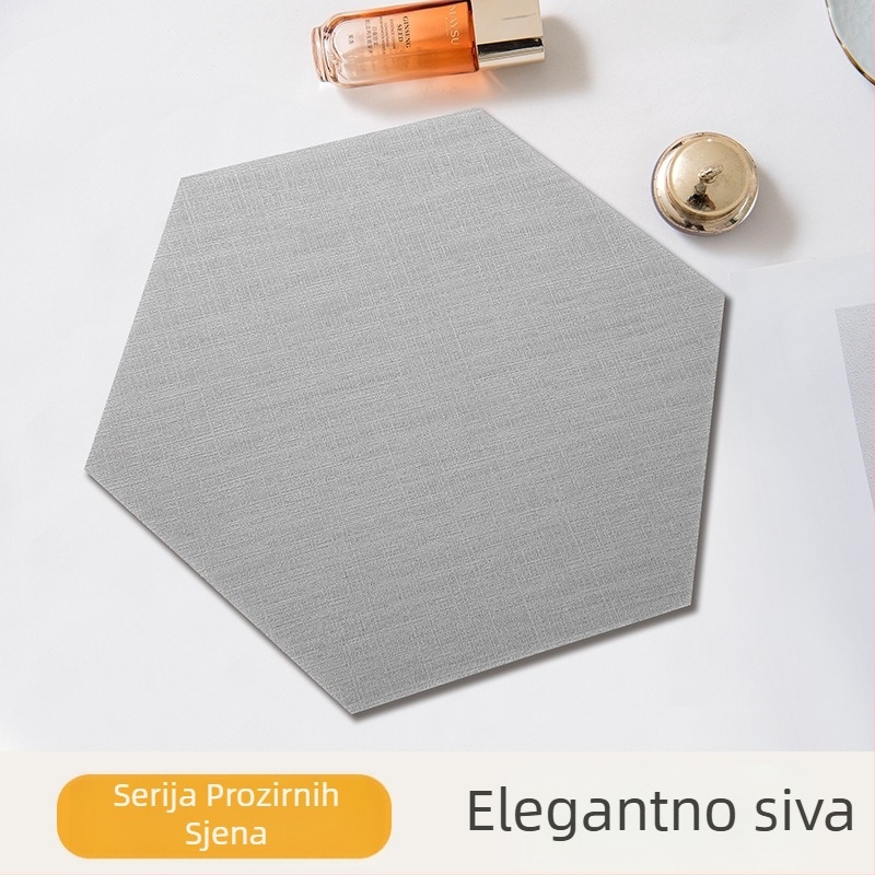 Šesterokutni tekstilni samoljepljivi zidni ukras za pozadinu blagovaonice i spavaće sobe, otporan na plijesan, otporan na udarce, 3D mekani zidni panel