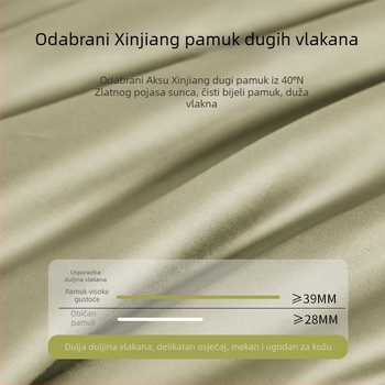 Premium dojam, 120‑vlatnog pamuka, četverodjelni set posteljine, pamuk klase A, plahte i navlaka za jorgan, 100% pamuk.