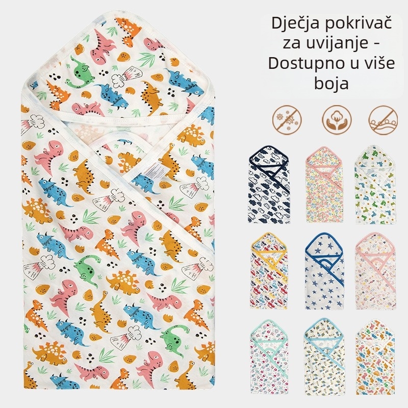 Zavijanje za bebe s kapuljom – jesen/zima, stil spavaće vreće, poliester vlakno