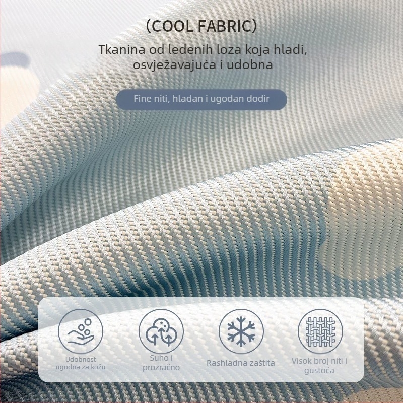 2026 Novi model A-kategorije Ice Silk Cooling Mat, Ice Rattan Mat – Trodjelni set za madrac s navlakom za madrac, strojno pranje