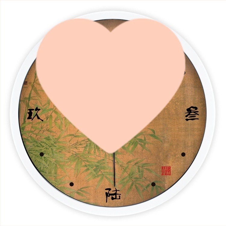 Zidni sat s metalnim kućištem, PVC brojčanik, solarni mehanizam, napajanje baterijom, Ming–Qing klasični stil