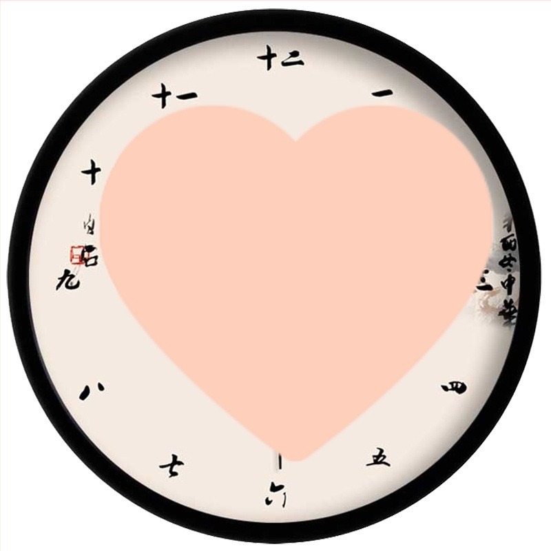 Zidni sat s metalnim kućištem, PVC brojčanik, solarni mehanizam, napajanje baterijom, Ming–Qing klasični stil