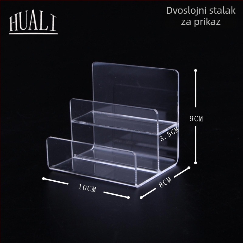 Stalak za izlaganje novčanika i torbica, dvostruki sloj, injekcijsko oblikovanje, gipso kućište, u obliku ljestvice