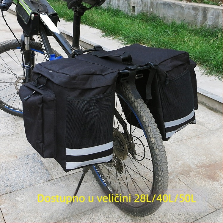 Torba za stražnji nosač bicikla – Model 05, Materijal: Oxford platno, Bez podstavka