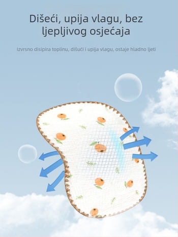 Dječji oblačni jastuk, 100% pamuk, korejski stil, za novorođenčad (0–12 mjeseci)