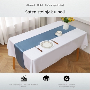 Stolni runner sa satenskim sjajem | Poliester 95% / 5% drugih vlakana | Jednobojni uzorak | Mogućnost prilagodbe