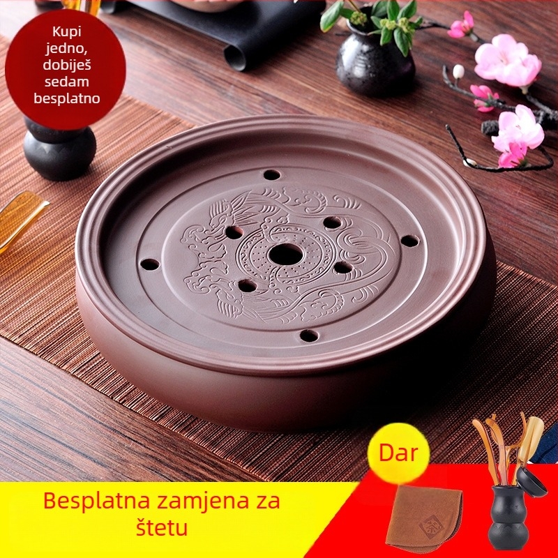 Keramička čajna pladnja, ručna izrada, prva klasa, retro stil, lagani luksuz retro