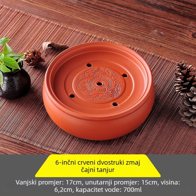 Keramička čajna pladnja, ručna izrada, prva klasa, retro stil, lagani luksuz retro