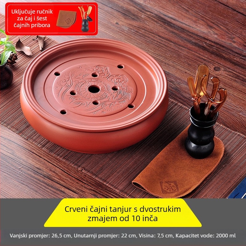 Keramička čajna pladnja, ručna izrada, prva klasa, retro stil, lagani luksuz retro