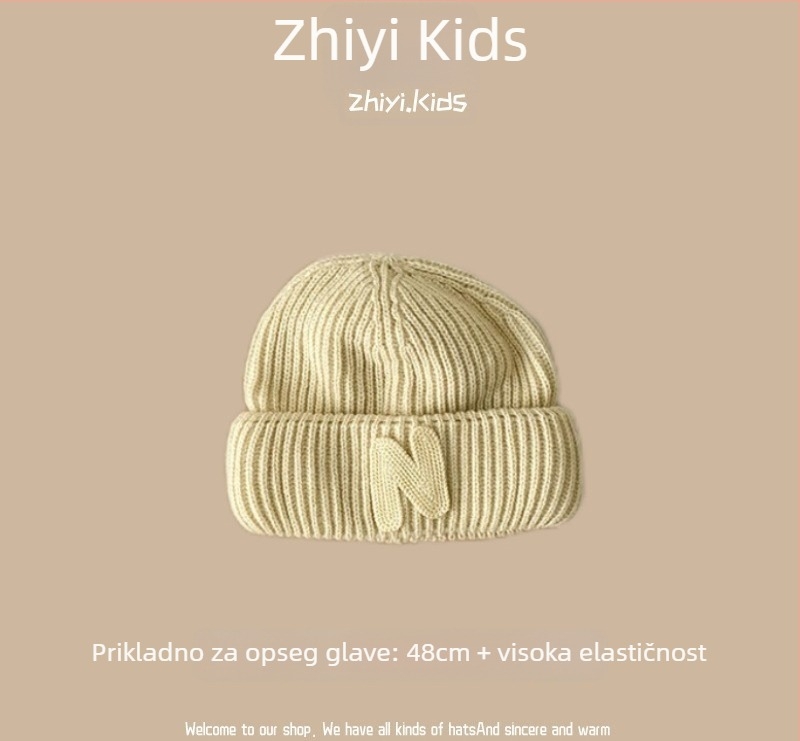 Unisex vunena kapa s zaštitom za uši za bebe i malu djecu, korejski stil, sladak dizajn, zimska toplina