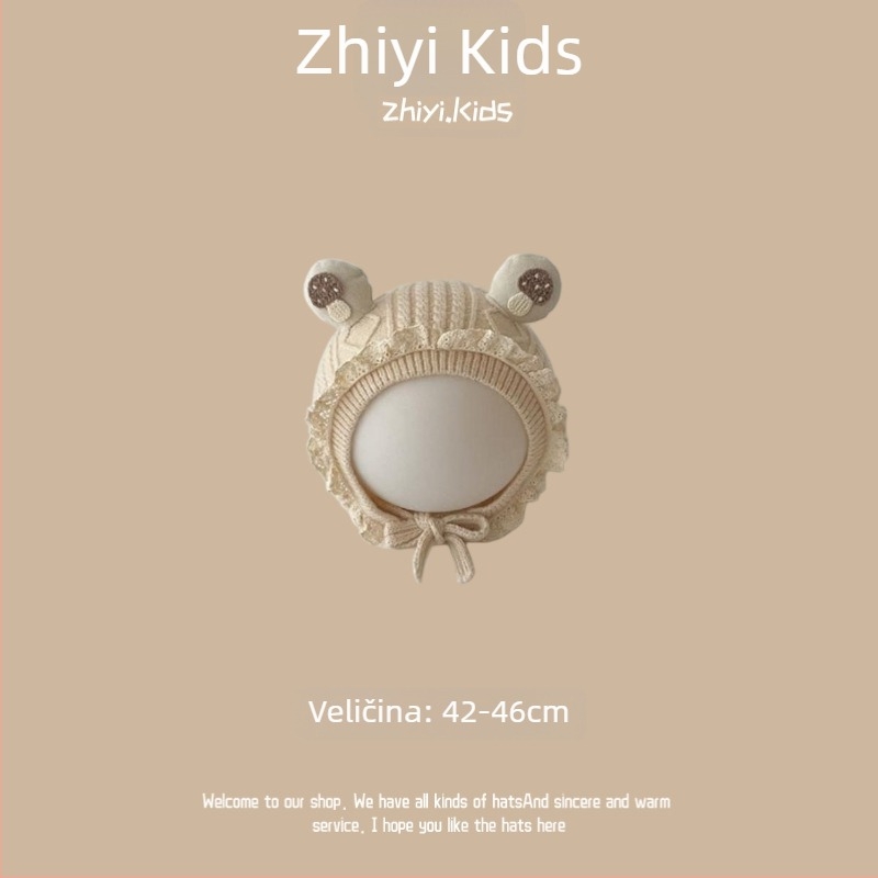 Unisex vunena kapa s zaštitom za uši za bebe i malu djecu, korejski stil, sladak dizajn, zimska toplina