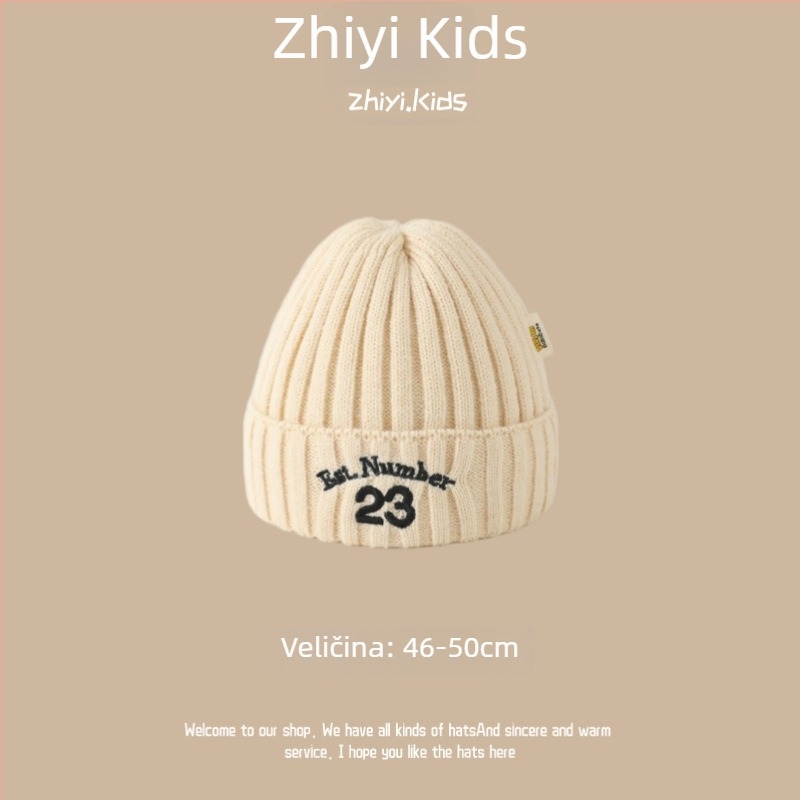 Unisex vunena kapa s zaštitom za uši za bebe i malu djecu, korejski stil, sladak dizajn, zimska toplina