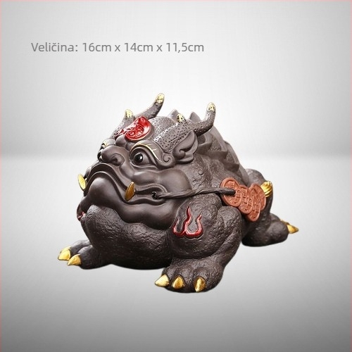 Set Tea Pet od pijeska gline, retro stil, premium kvaliteta, s žabom, Pixiu, Sun Wukong i drakom Kornjača