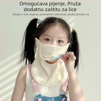 Dječja maska za lice od najlona s UV zaštitom, prozračna, otporna na vjetar i prašinu, s punim pokrivanjem lica