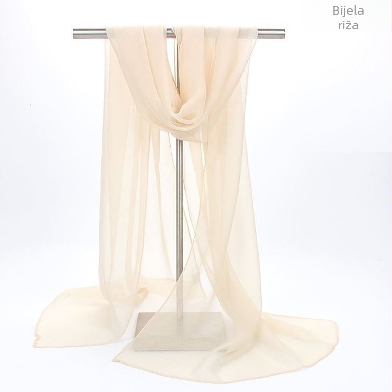 Ženski šal od šifona, topao, poliester materijal, širina 50 cm