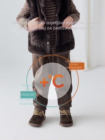 Dječje hlače od pamuka, svestran stil, srednji pojas s elastikom, karikatura print