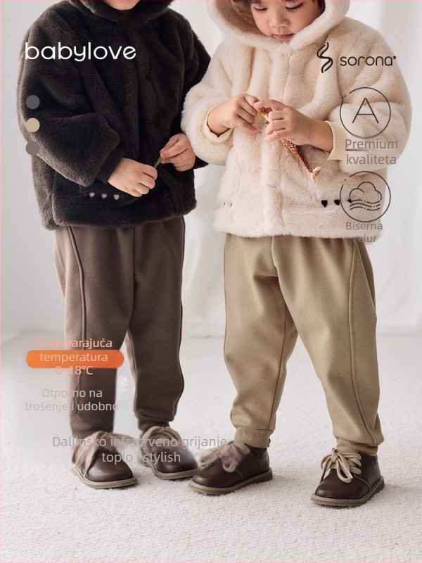 Dječje hlače od pamuka, svestran stil, srednji pojas s elastikom, karikatura print