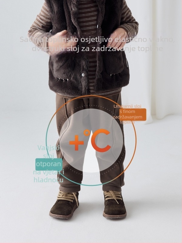 Dječje hlače od pamuka, svestran stil, srednji pojas s elastikom, karikatura print