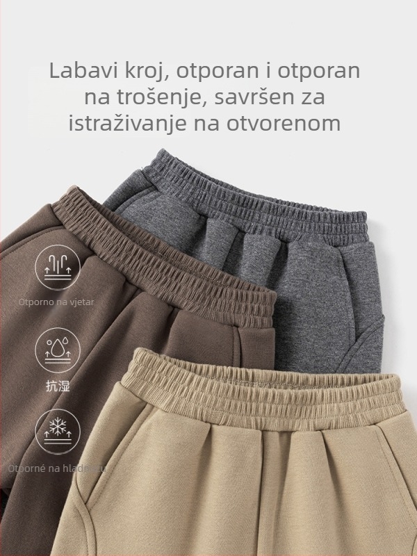 Dječje hlače od pamuka, svestran stil, srednji pojas s elastikom, karikatura print