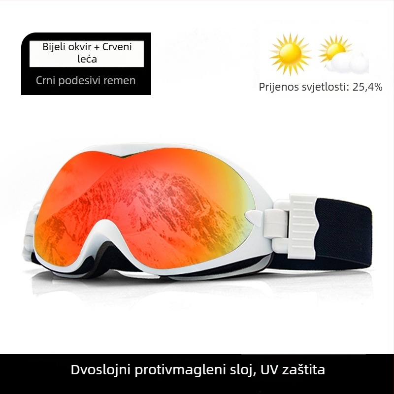 Skijaške naočale - Jednostruka konstrukcija, materijal: svila cvijeta, za djecu