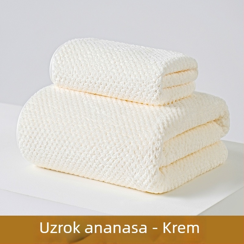 Set ručnika za kupanje od koralnog fleecea, visoke gustoće, apsorpcijski, ručnik za zamatanje