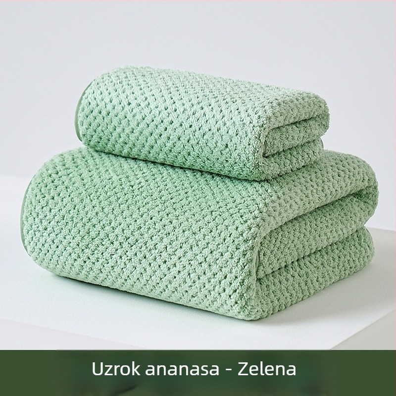 Set ručnika za kupanje od koralnog fleecea, visoke gustoće, apsorpcijski, ručnik za zamatanje