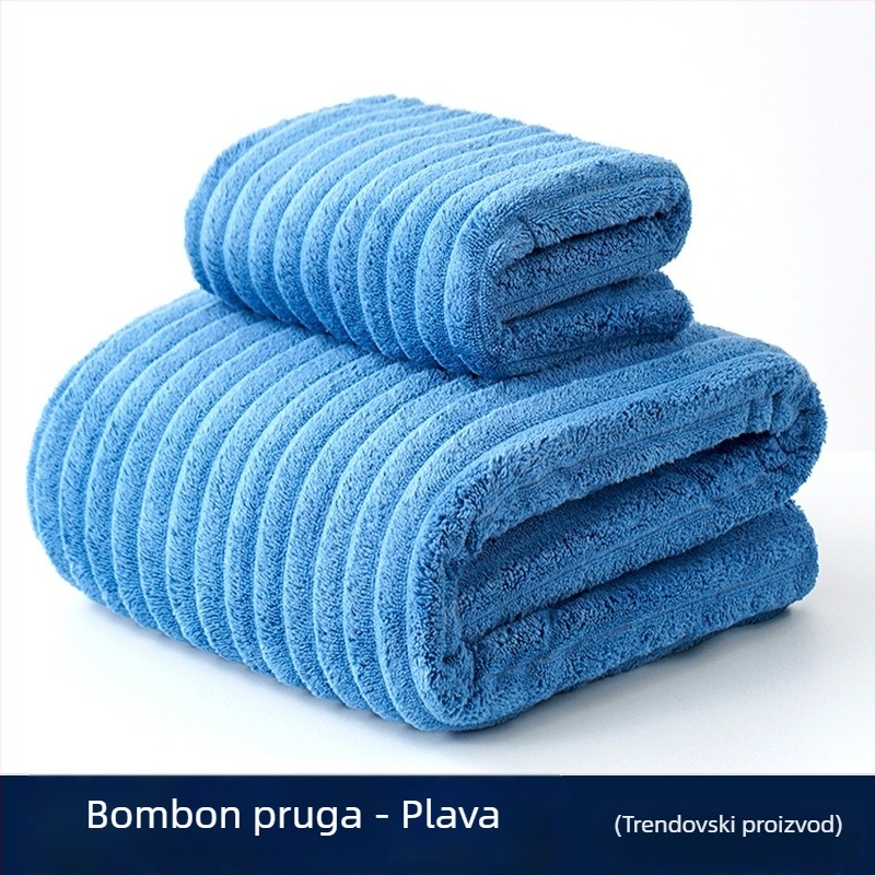 Set ručnika za kupanje od koralnog fleecea, visoke gustoće, apsorpcijski, ručnik za zamatanje