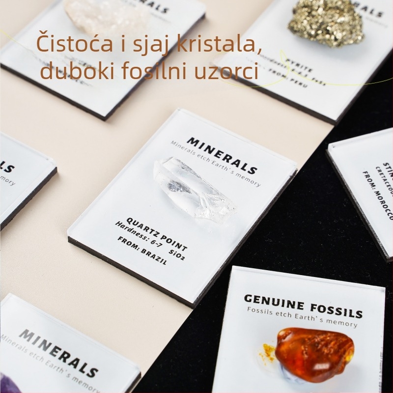 Magnet za frižider od ametistnog kristala, moderni minimalistički stil, pojedinačno zapakirano u PP vrećicu