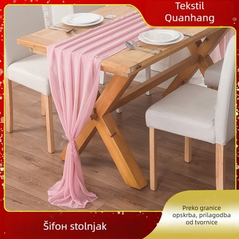 Zastava za stol, 100D šifon, 100% poliester, za vanjske i komercijalne prostore, mogućnost prilagodbe