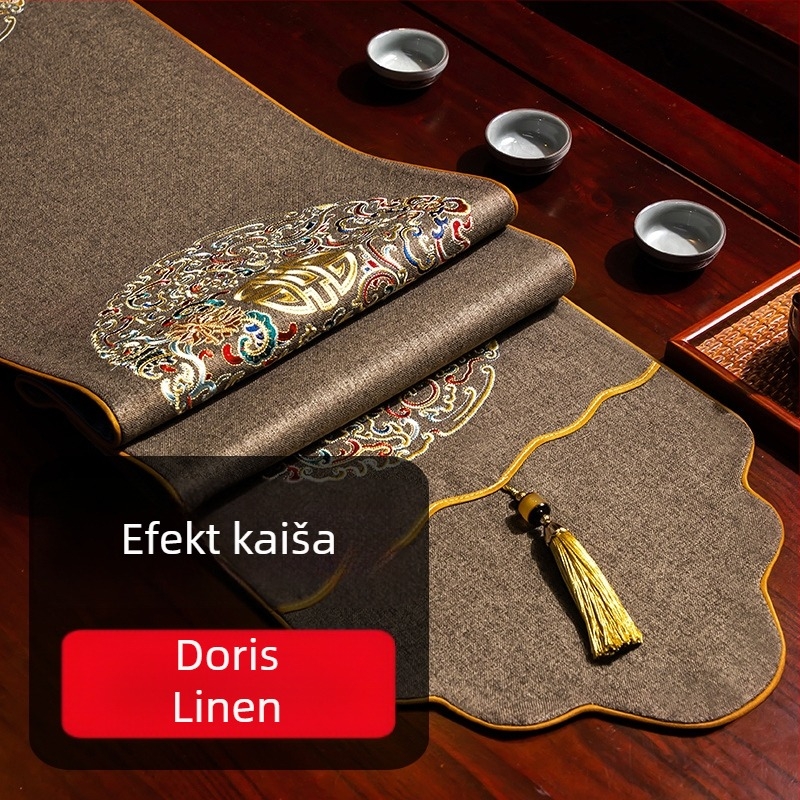 Zastavica za stol od tkanine s motivom biljaka i cvijeća, u novom kineskom stilu