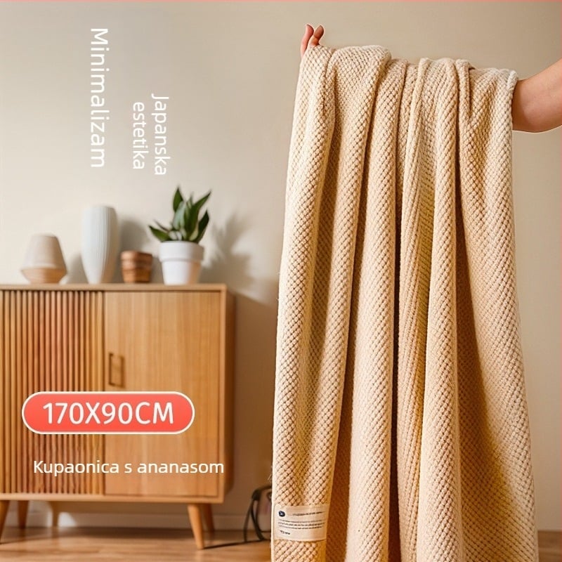 Koral velur kupaonski ručnik za odrasle — poliesterska vlakna, 150d Jacquard, Jacquard tkanina