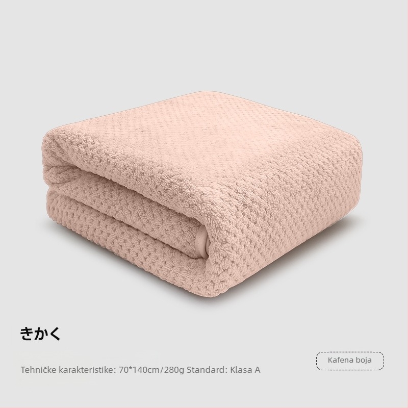 Koral velur kupaonski ručnik za odrasle — poliesterska vlakna, 150d Jacquard, Jacquard tkanina