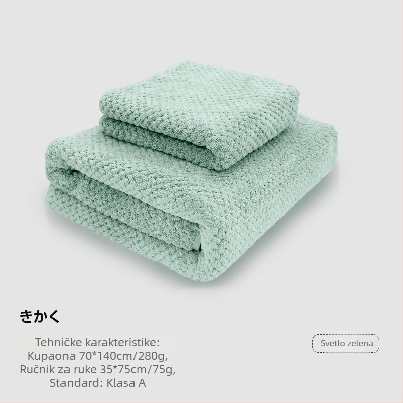 Koral velur kupaonski ručnik za odrasle — poliesterska vlakna, 150d Jacquard, Jacquard tkanina