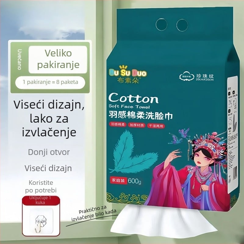 Busuduo Vješena maramica za čišćenje lica, zidni dizajn, kućna upotreba, netkani materijal, izvlačni dizajn
