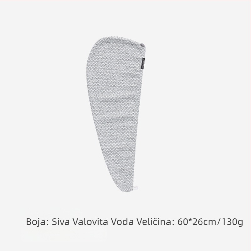 Kapa za sušenje kose od mikrovlakana s jacquard uzorkom wafla, 120–139 g