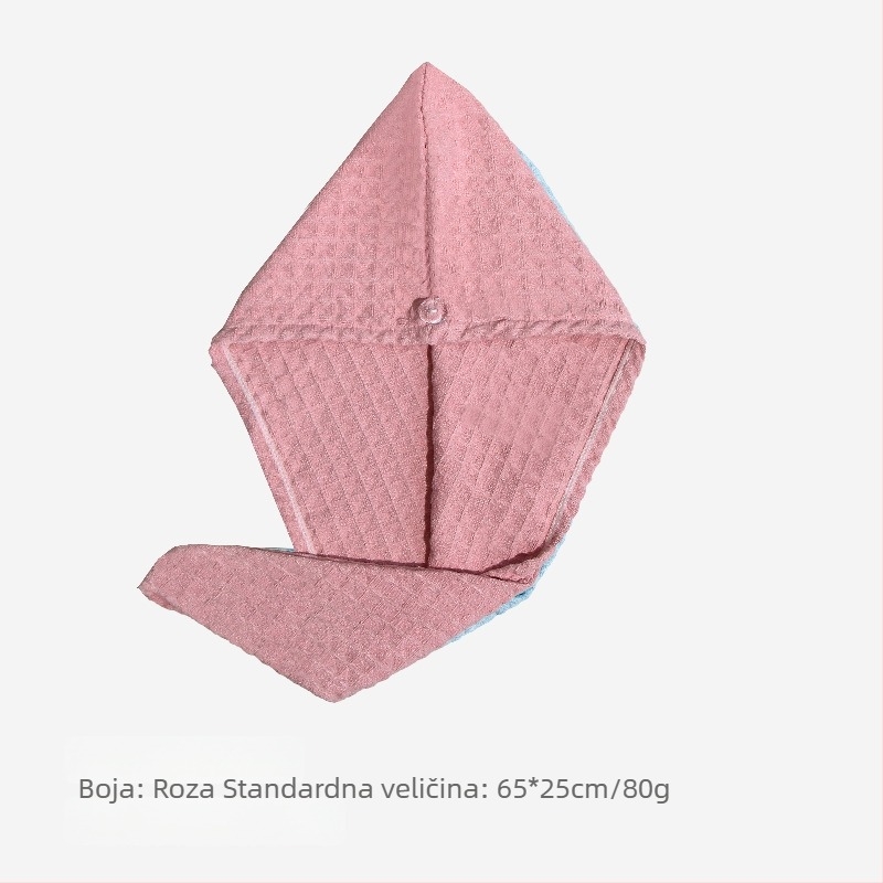 Kapa za sušenje kose od mikrovlakana s jacquard uzorkom wafla, 120–139 g