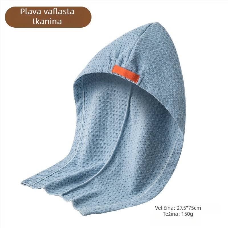 Kapa za sušenje kose od mikrovlakana s jacquard uzorkom wafla, 120–139 g