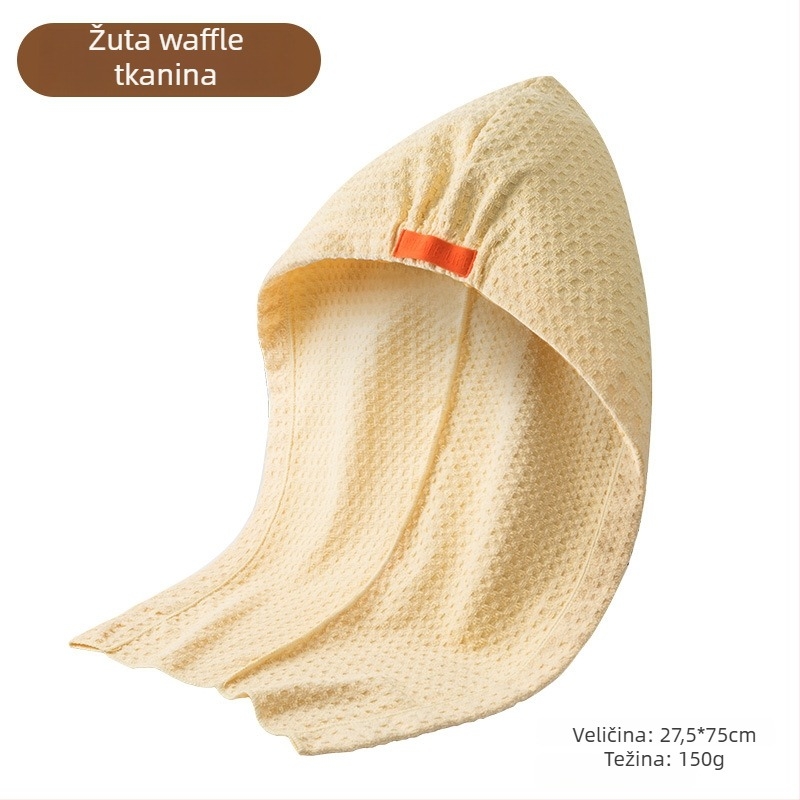 Kapa za sušenje kose od mikrovlakana s jacquard uzorkom wafla, 120–139 g