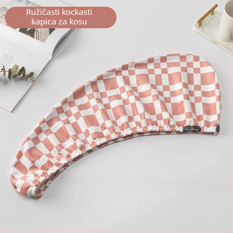 Kapa za sušenje kose od mikrovlakana s jacquard uzorkom wafla, 120–139 g