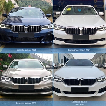 BMW 5 Series prednja i stražnja baza za registarsku pločicu s nosačima i GT okvirom