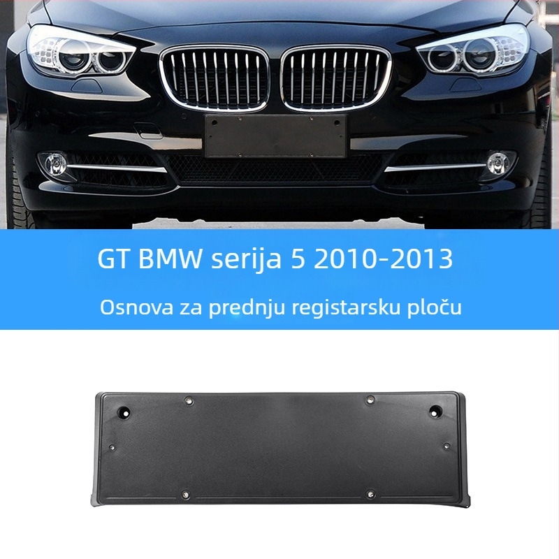 BMW 5 Series prednja i stražnja baza za registarsku pločicu s nosačima i GT okvirom