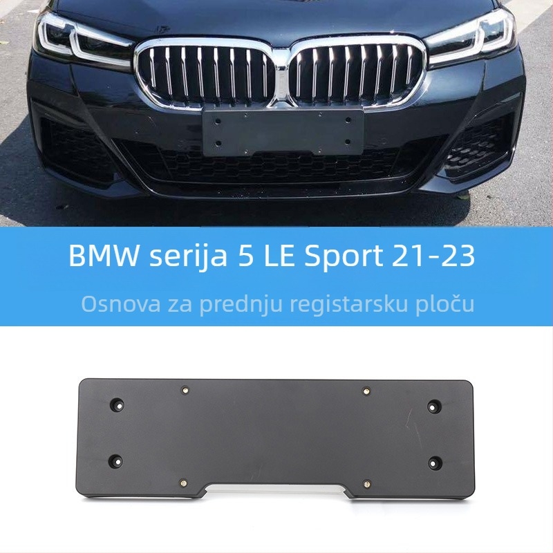 BMW 5 Series prednja i stražnja baza za registarsku pločicu s nosačima i GT okvirom