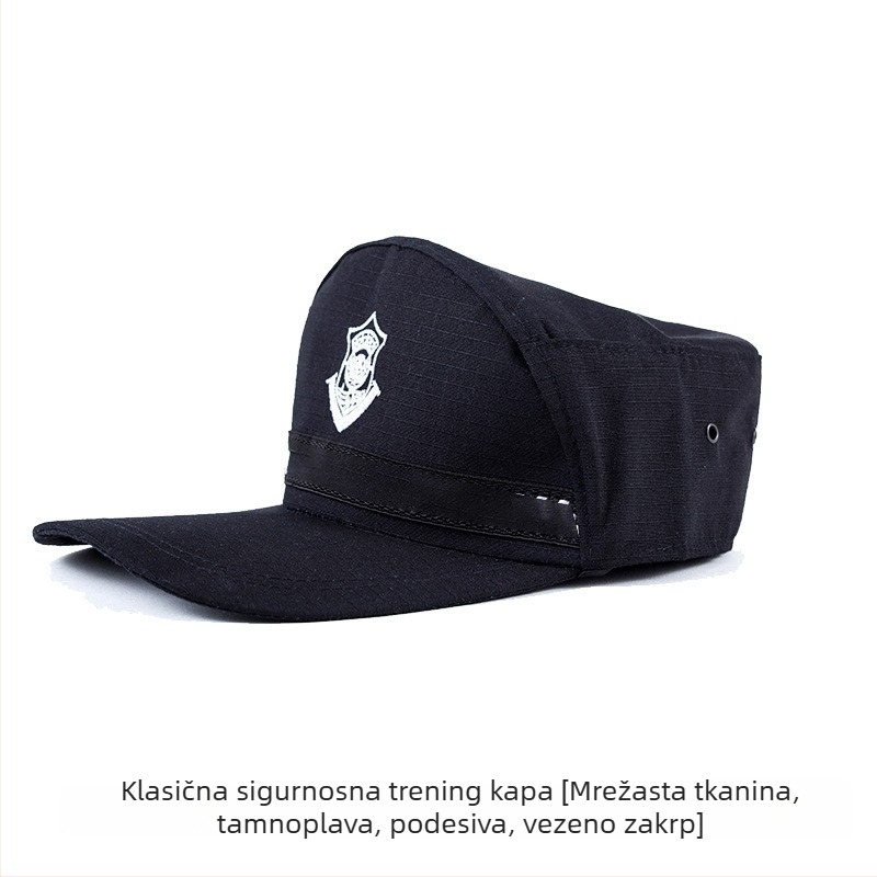 Sigurna kapa s kupolom – unisex, vuneni/filc materijal, twill tkanina, jednobojna, izšivena