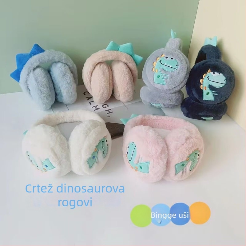 Dječje plišane zaštitnike za uši – karikirani stil, prilagodljivi, zimska toplina, za vanjsku upotrebu