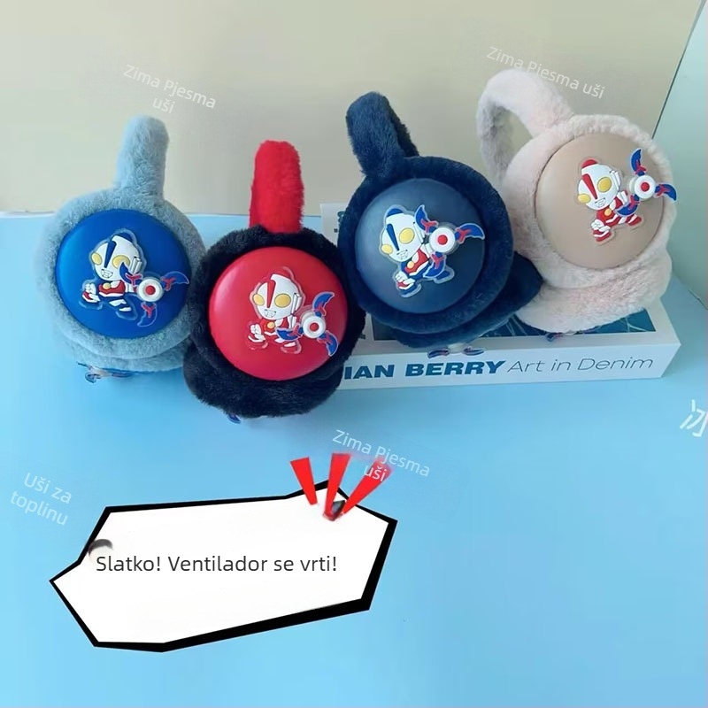 Dječje plišane zaštitnike za uši – karikirani stil, prilagodljivi, zimska toplina, za vanjsku upotrebu