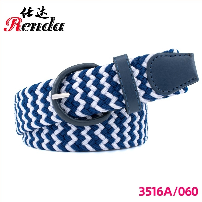 Unisex pleteni kaiš s elastičnošću, kopča od PU imitacije kože, kopča s iglom, širina 2-4 cm