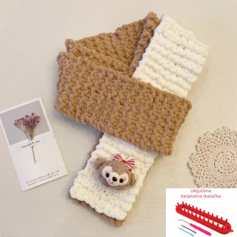 Set za ručno pletenje šala — 100% akrilna pređa, 7S prediva, jednostruka vlakna, oblik pređe: tuan line, za ručno pletenje