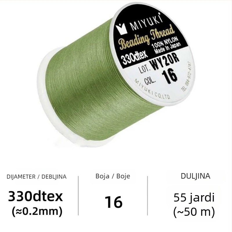 Niti za perle, najlonsko pletene za DIY nakit