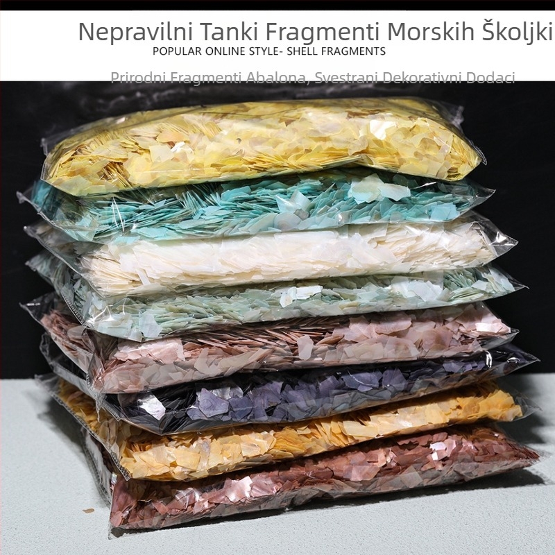 Prirodni ultra-tanki komadi školjke za DIY ukrase za nokte, broš i ukosnica za kosu s inlaidom od matične perle